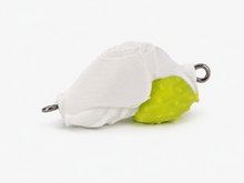 SandSpawn High Tide white and chartreuse artificial sand flea lure for DIY rigging