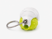 Rear view of SandSpawn High Tide white and chartreuse artificial sand flea lure showing the chartreuse egg sac